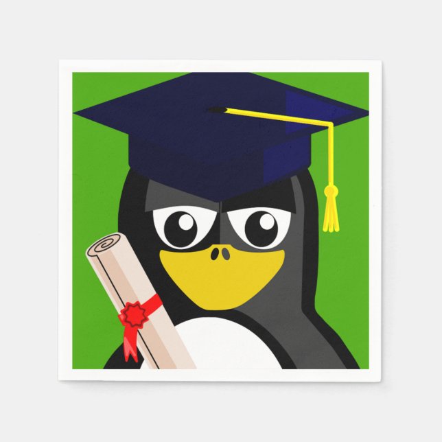 GRADUATION PENGUIN NAPKIN (Front)
