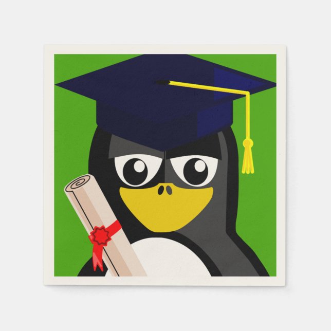 GRADUATION PENGUIN NAPKIN (Front)