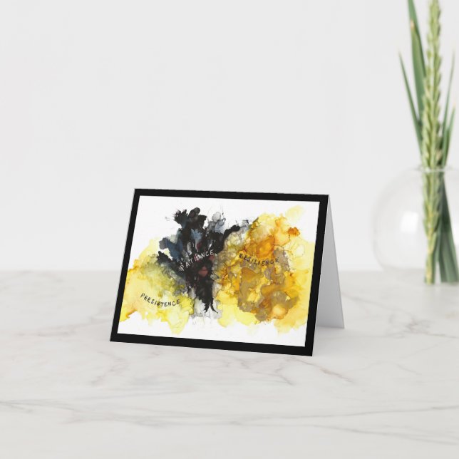 Graduation Persistence, Patience, Resilience Card (Front)