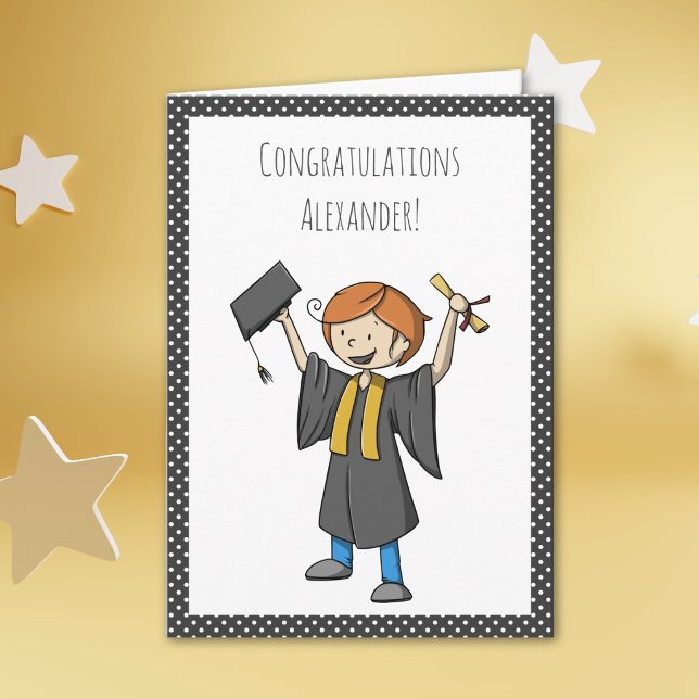 Graduation Personalised Graduate Celebrating Cute Card (Creator Uploaded)