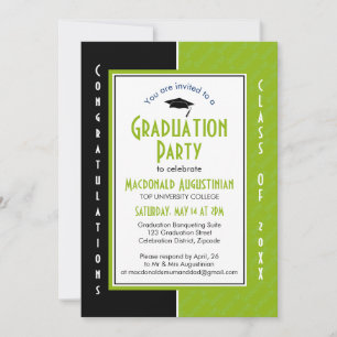 GRADUATION Personalised Green PODIATRY Graduate Invitation