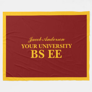 Graduation Personalised Name Fleece Blanket