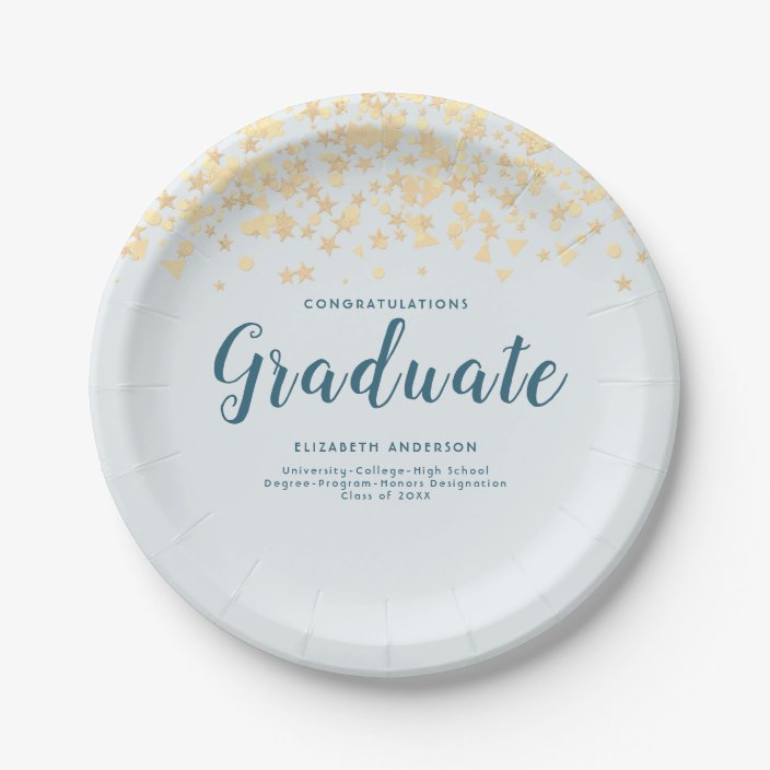 Graduation Personalised Name Paper Napkin Paper Plate Zazzle.co.uk