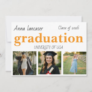Graduation Personalised Photo Class of 20xx Custom Invitation