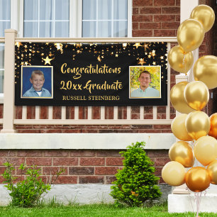 Graduation Personalised Then & Now Photos Banner