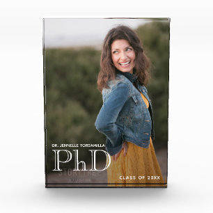 Graduation PhD Graduate Class of Keepsake White Photo Block