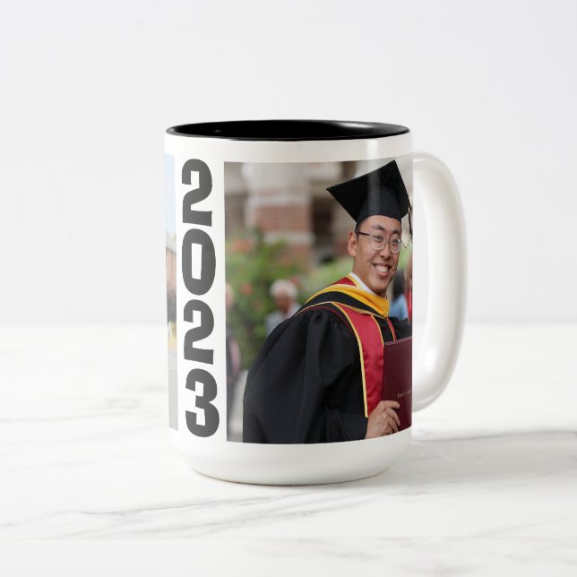 Graduation Photo 2023  Two-Tone Coffee Mug (Front Right)