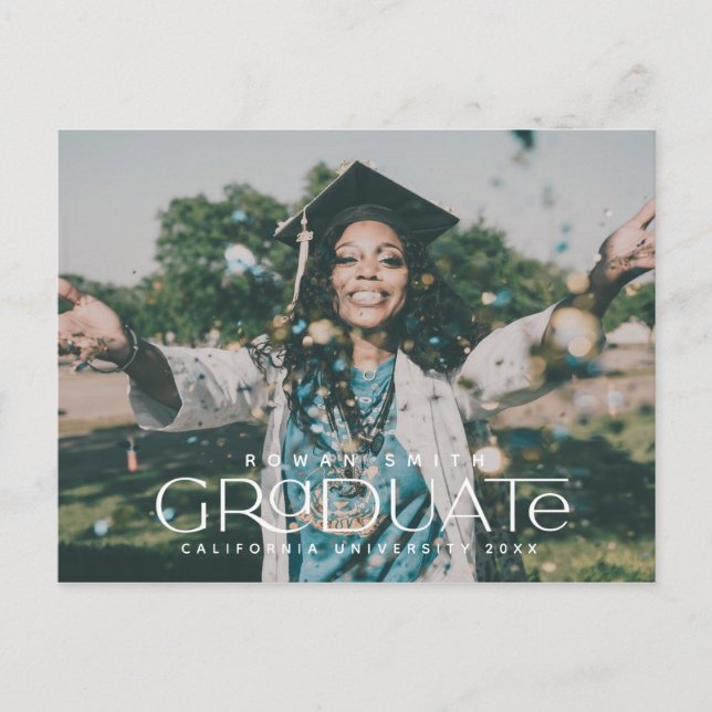Graduation Photo Announcement Postcard (Front)