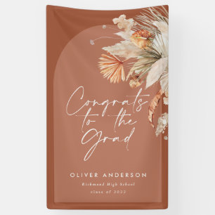Graduation photo arch terracotta pampas botanical  banner