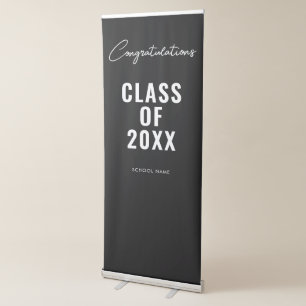 Graduation Photo Backdrop Graduation Black Decor Retractable Banner