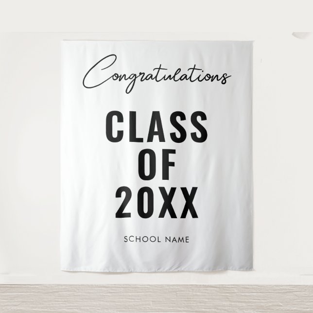 Graduation Photo Backdrop Graduation Decorations Tapestry (Front)