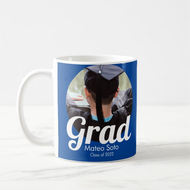 Graduation Photo Bold Any Colour  Coffee Mug (Left)