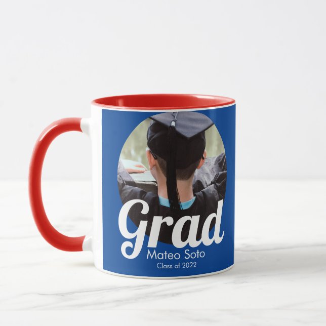 Graduation Photo Bold Any Colour   Mug (Left)