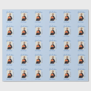 Graduation photo brown golden year 20XX namesimple Wrapping Paper