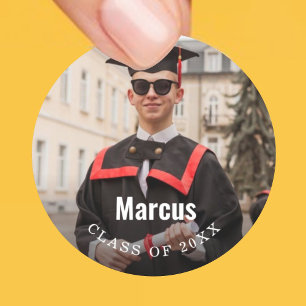Graduation Photo Class of 2025 Classic Round Sticker