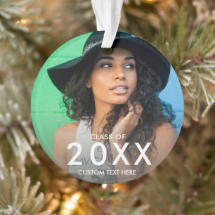 Graduation Photo Class of 20XX Memory Keepsake Ornament