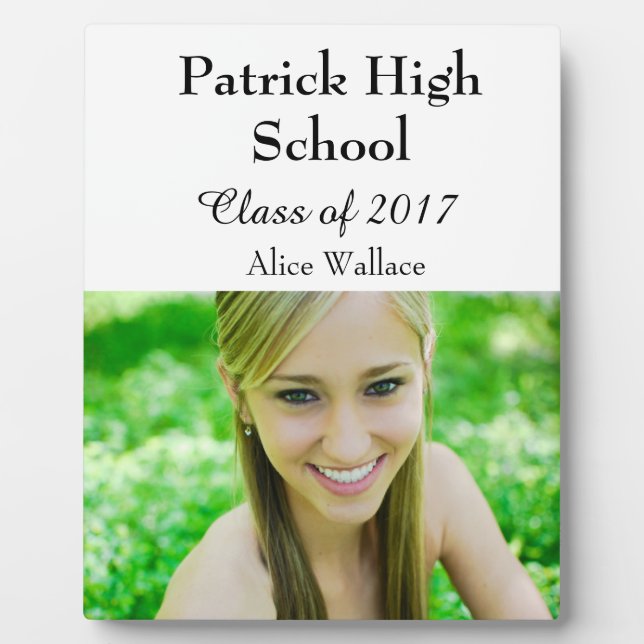 Graduation Photo Class of 20XX Plaque (Front)