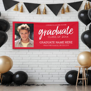 Graduation Photo - Class of Grad Red Virtual Banner