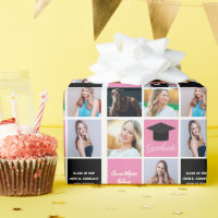 Graduation Photo Collage Class of 2021 Chic Pink 