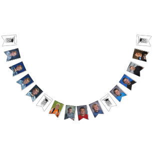 Graduation Photo Collage CLASS OF Black Silver Bunting