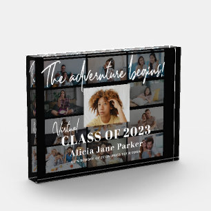 Graduation photo collage class of year block