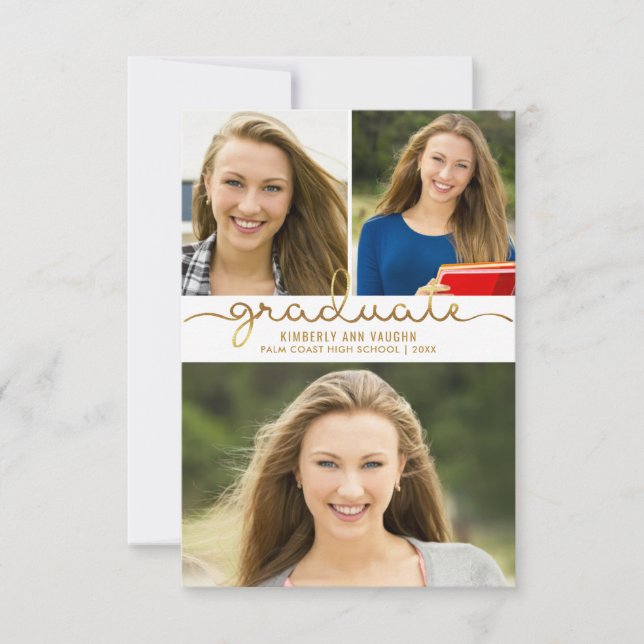 Graduation Photo Collage Easy DIY Template (Front)