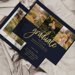 Graduation Photo Collage Grad Announcement
