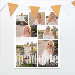 Graduation Photo Collage Party Sign 