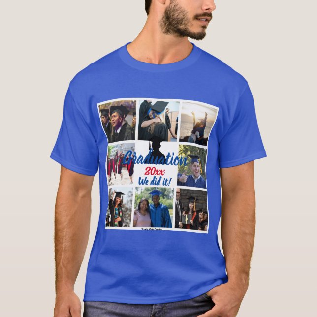 Graduation Photo Collage Personalised T-shirt (Front)