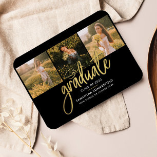 Graduation Photo Collage Script Grad Announcement Magnet