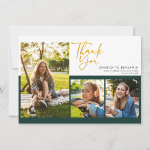 Graduation Photo Collage Script Graduate Party Thank You Card
