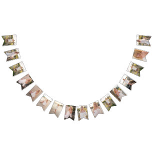 Graduation Photo Collage Simple Minimalist Elegant Bunting