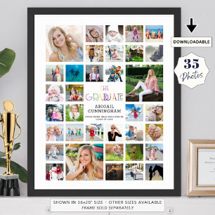 Graduation Photo Collage THE GRADUATE Keepsake Poster