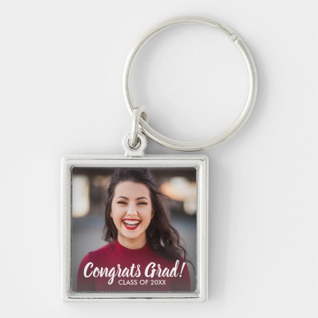 Graduation Photo Congrats Grad Class 2018 Custom Key Ring (Front)