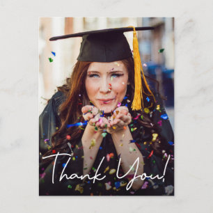 Graduation Photo Custom message Thank You Announcement Postcard