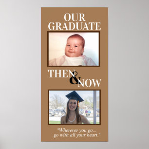 Graduation Photo Frame Then Now Pictures Poster