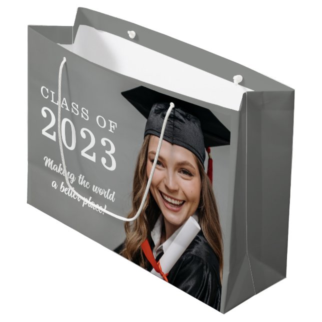 Graduation Photo Gift Bag (Front Angled)