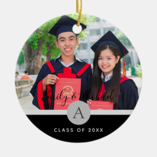 Graduation PHOTO - Gifts and Announcements Custom Ceramic Tree Decoration