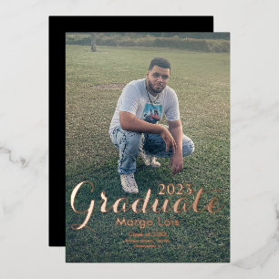 Graduation Photo Gold Bold Pressed Foil