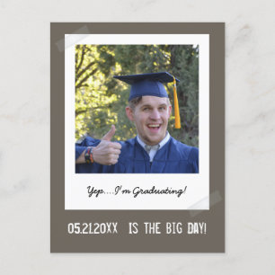 Graduation Photo - Instant Camera Frame Postcard