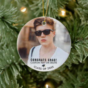 Graduation Photo Keepsake Gift Modern Class 2019 Ceramic Tree Decoration