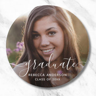 Graduation Photo Modern 7.5 Cm Round Badge