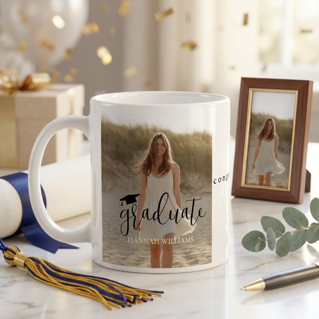 Graduation Photo Mug Personalised - Congratulation (Creator Uploaded)