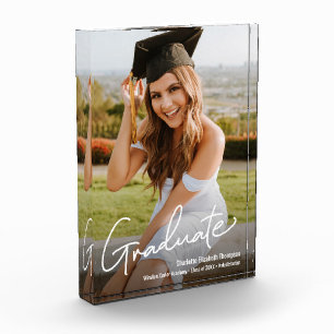 Graduation Photo Name School Graduate script Block