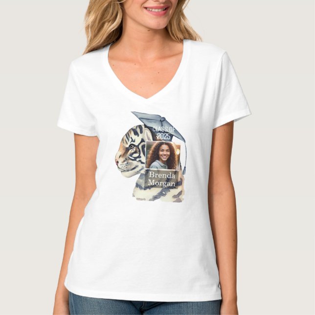Graduation Photo Name T-Shirt (Front)
