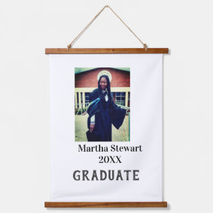 Graduation photo name year class university simple hanging tapestry