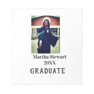 Graduation photo name year class university simple notepad