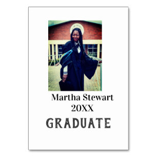 Graduation photo name year class university simple table number