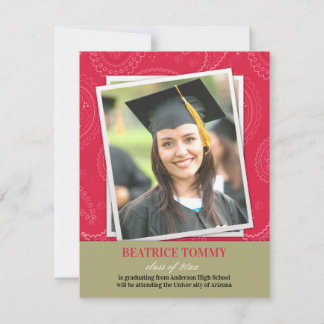 Graduation Photo Paisleys Announcement