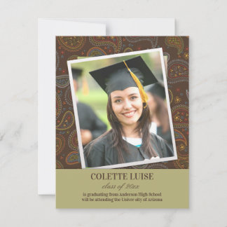 Graduation Photo Paisleys Announcement